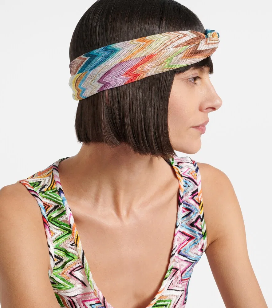 Повязка на голову в виде зигзага Missoni, мультиколор — фото 4