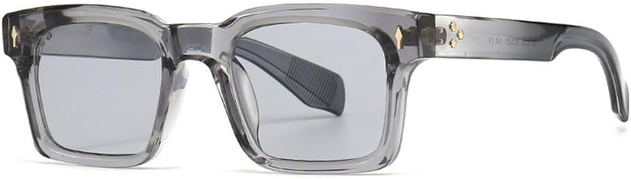 

Модные прямоугольные солнцезащитные очки с заклепками и градиентным переходом цвета, мужские солнцезащитные очки в винтажном стиле, темно-зеленые, трендовые женские солнцезащитные очки GHVWYX, Grey Light Gray