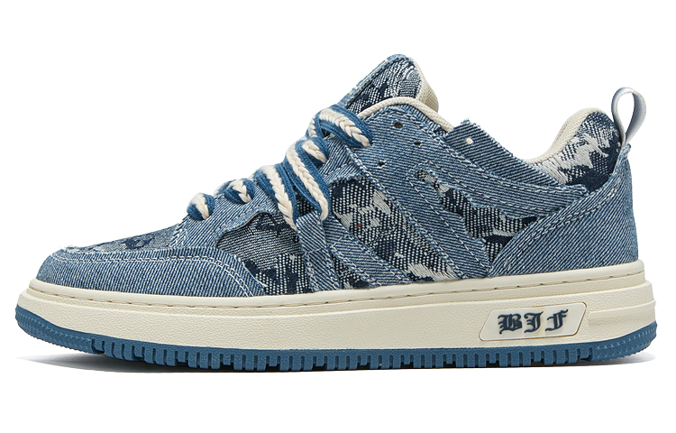 

Стильные скейтерские кеды HundredWells унисекс джинсового синего цвета, цвет Denim Blue