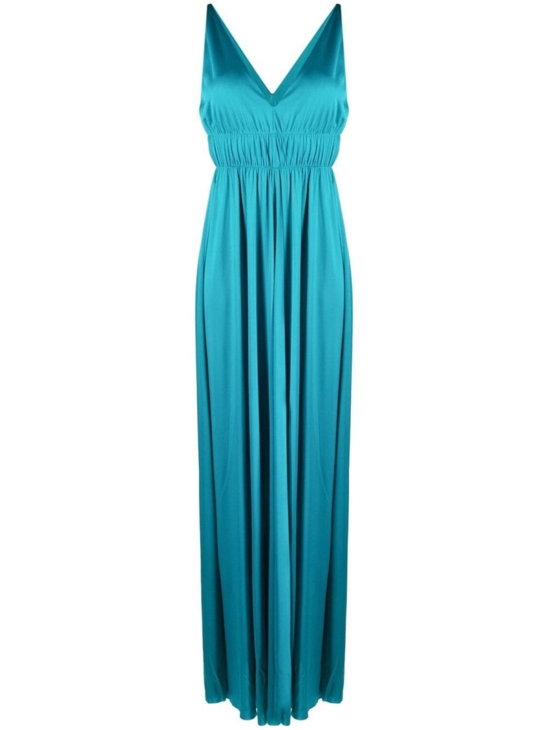 

P.A.R.O.S.H. V-neck pleated maxi dress, синий