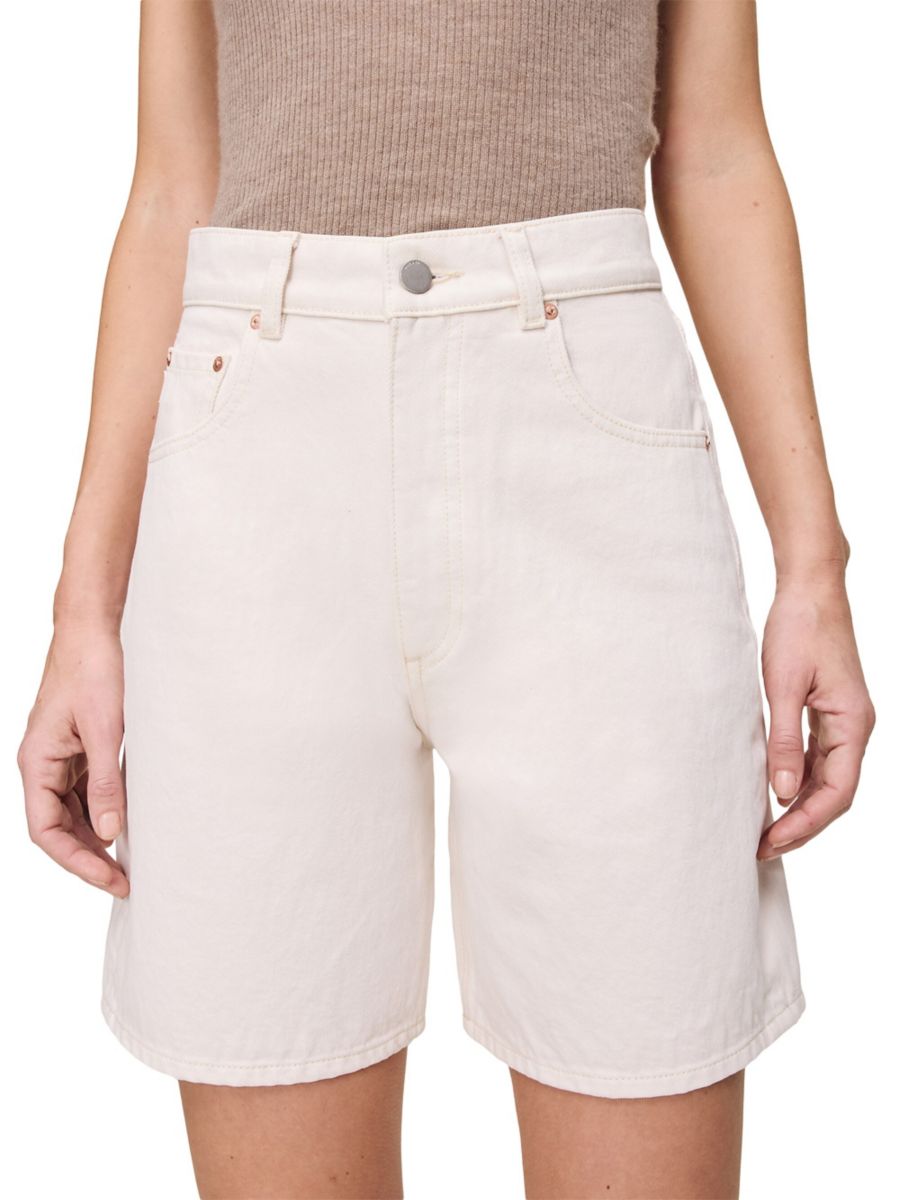 

Джинсовые шорты Taylor с ультравысокой талией DL1961 Premium Denim, цвет Flax