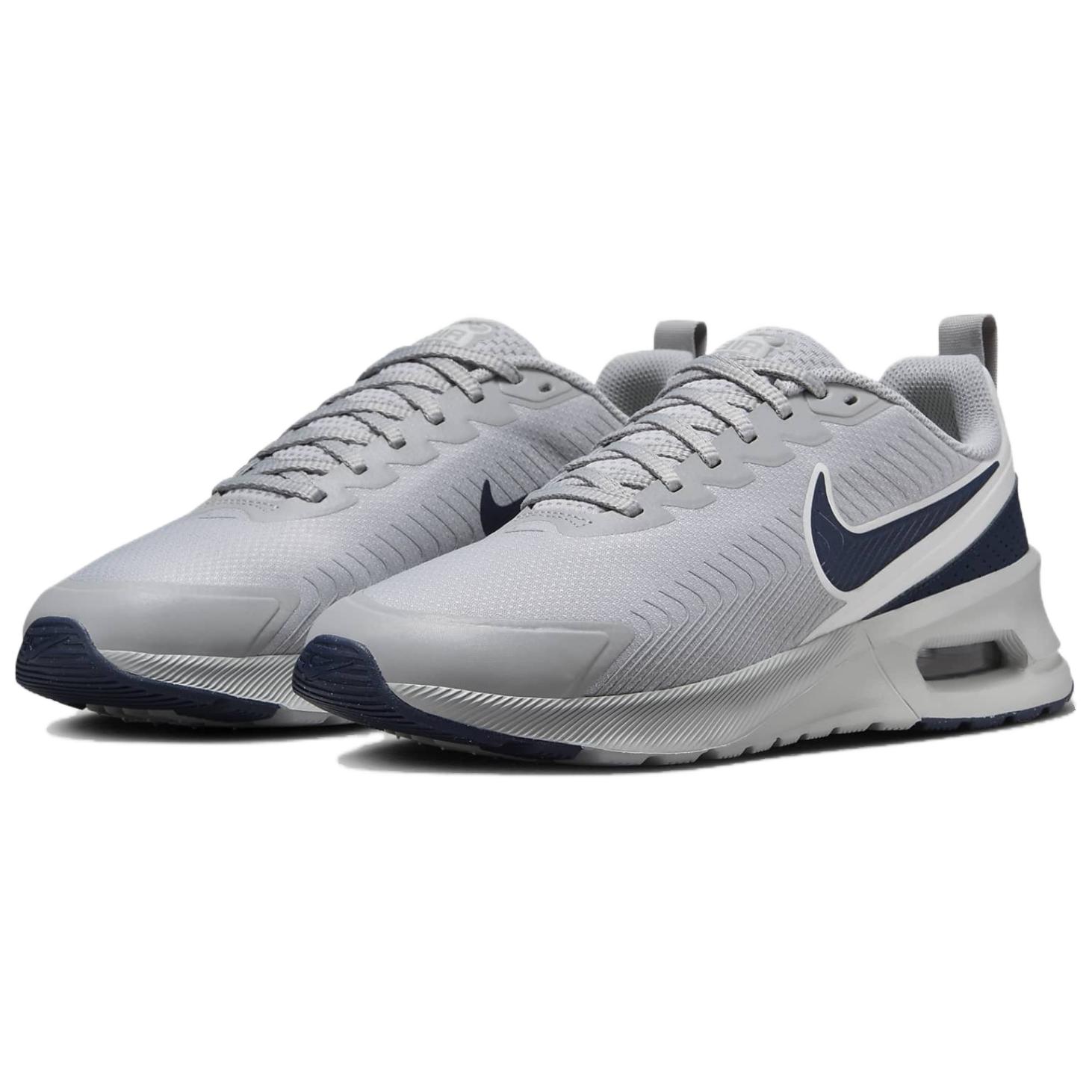 Nike Air Max Nuaxis Светло-дымчатый серый Кибер-белый Обсидиан, Серый Белый Черный — фото 3