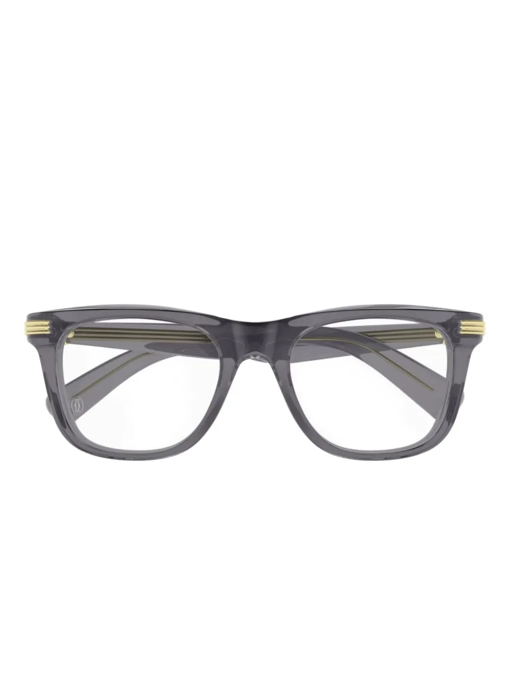 

Очки в квадратной оправе Cartier Eyewear, серый
