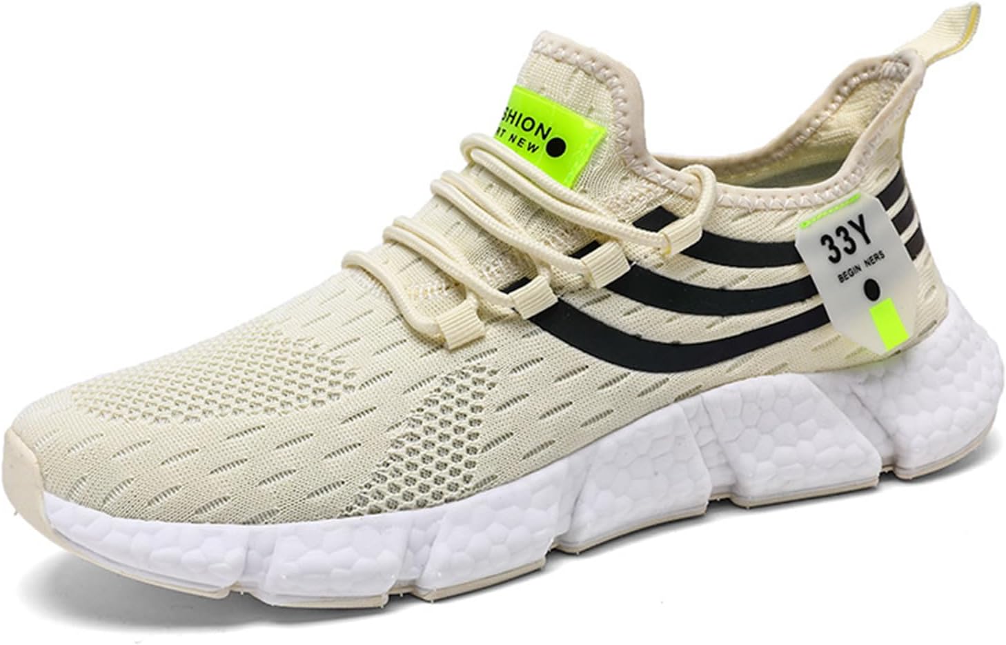 

Мужские легкие дышащие кроссовки для бега с амортизацией Abborora, бежевый