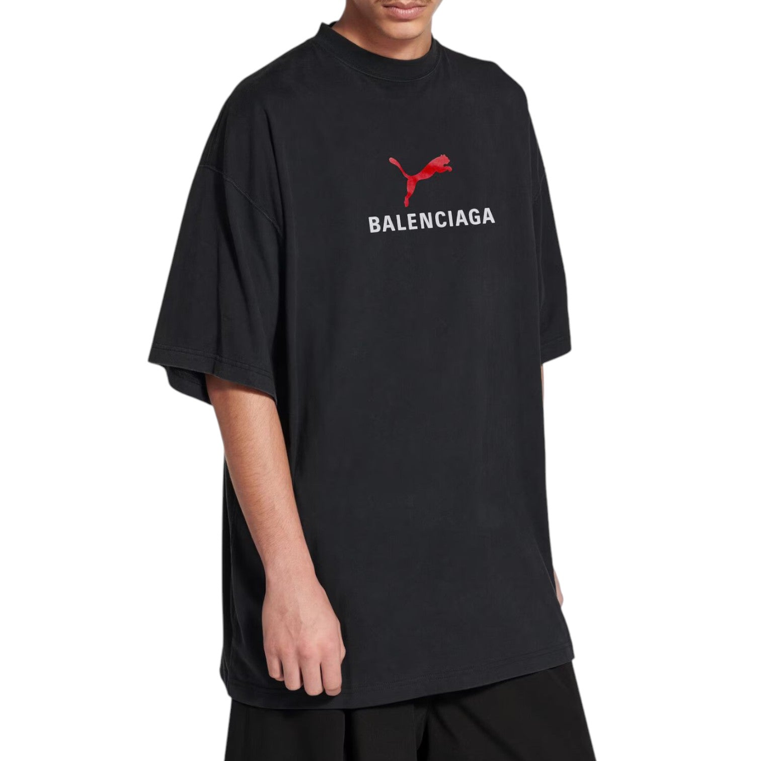 Футболка Balenciaga x Puma Oversized 'Black Faded' — фото 3