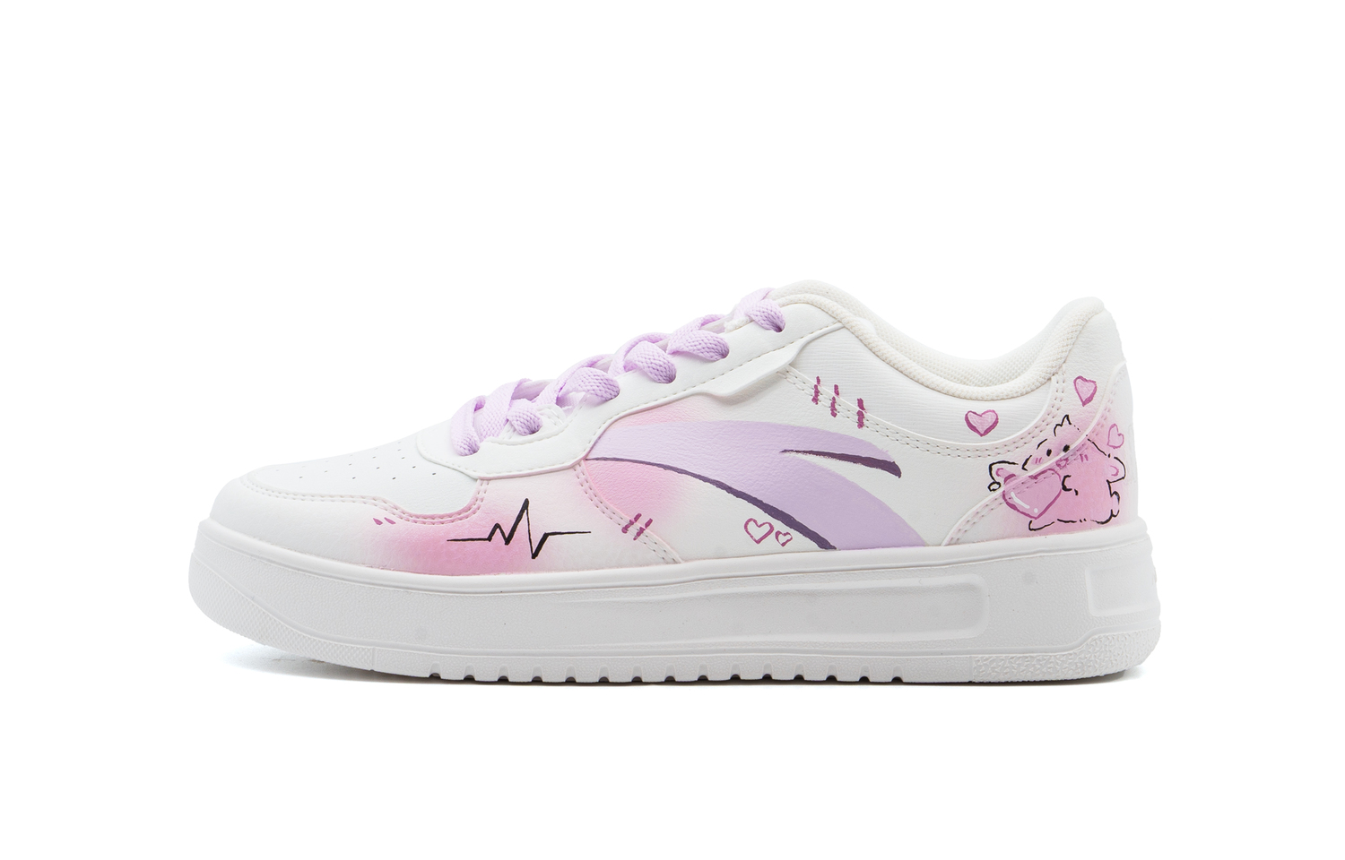 

ANTA Удобные амортизирующие износостойкие лоу-топ скейтбордские кроссовки унисекс розовые - розовый, цвет Pink