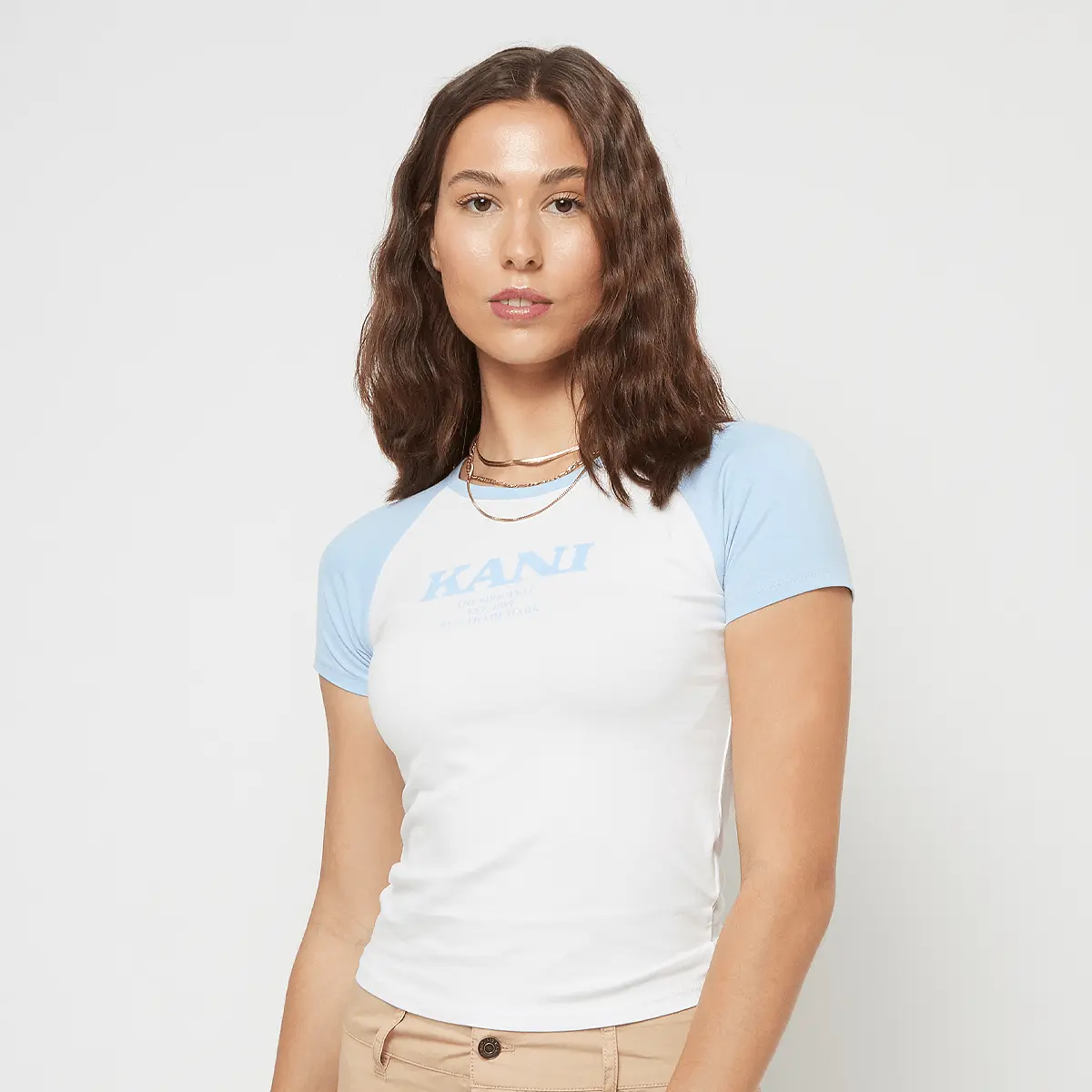 

Футболка Karl Kani Retro Tiny Tee, белый/синий