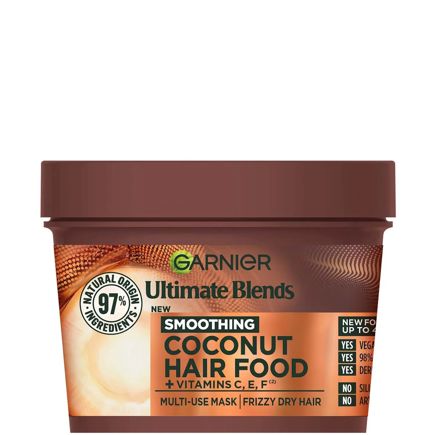 

Ultimate Blends Hair Food Кокосовое масло 3-в-1 Маска для ухода за вьющимися волосами 390 мл Garnier