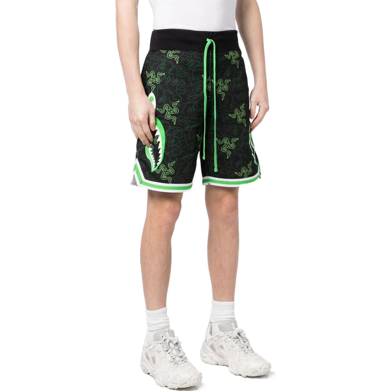 Bape повседневные шорты мужские ярко-зеленые A Bathing Ape, зеленый — фото 4