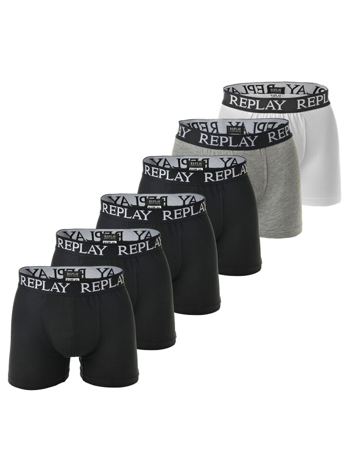 

Боксеры Replay short 6er Pack, цвет schwarz/schwarz/grau/weiß