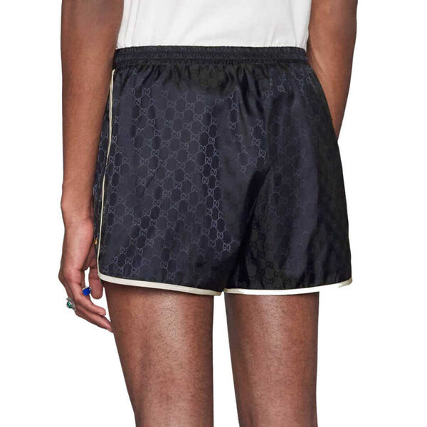 Шорты ss22 gg nylon swim shorts with bee 'navy' Gucci, синий — фото 3