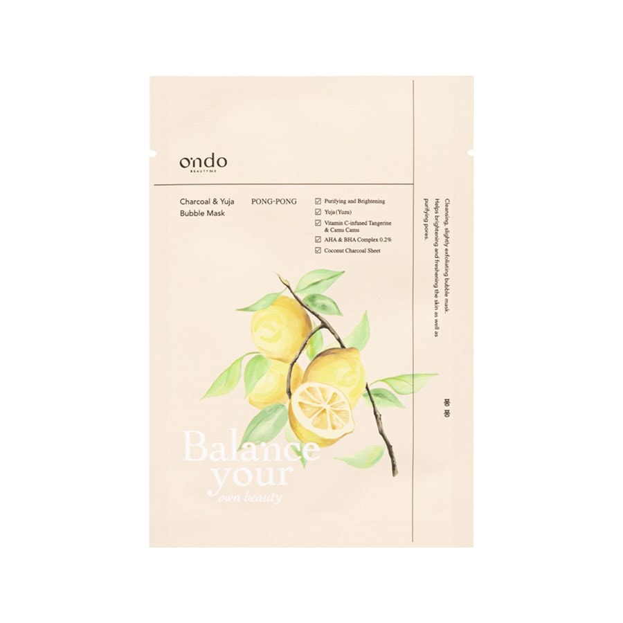 

Маска для лица ONDO BEAUTY 36.5 Charcoal & Yuja Bubble Mask, 25 ml