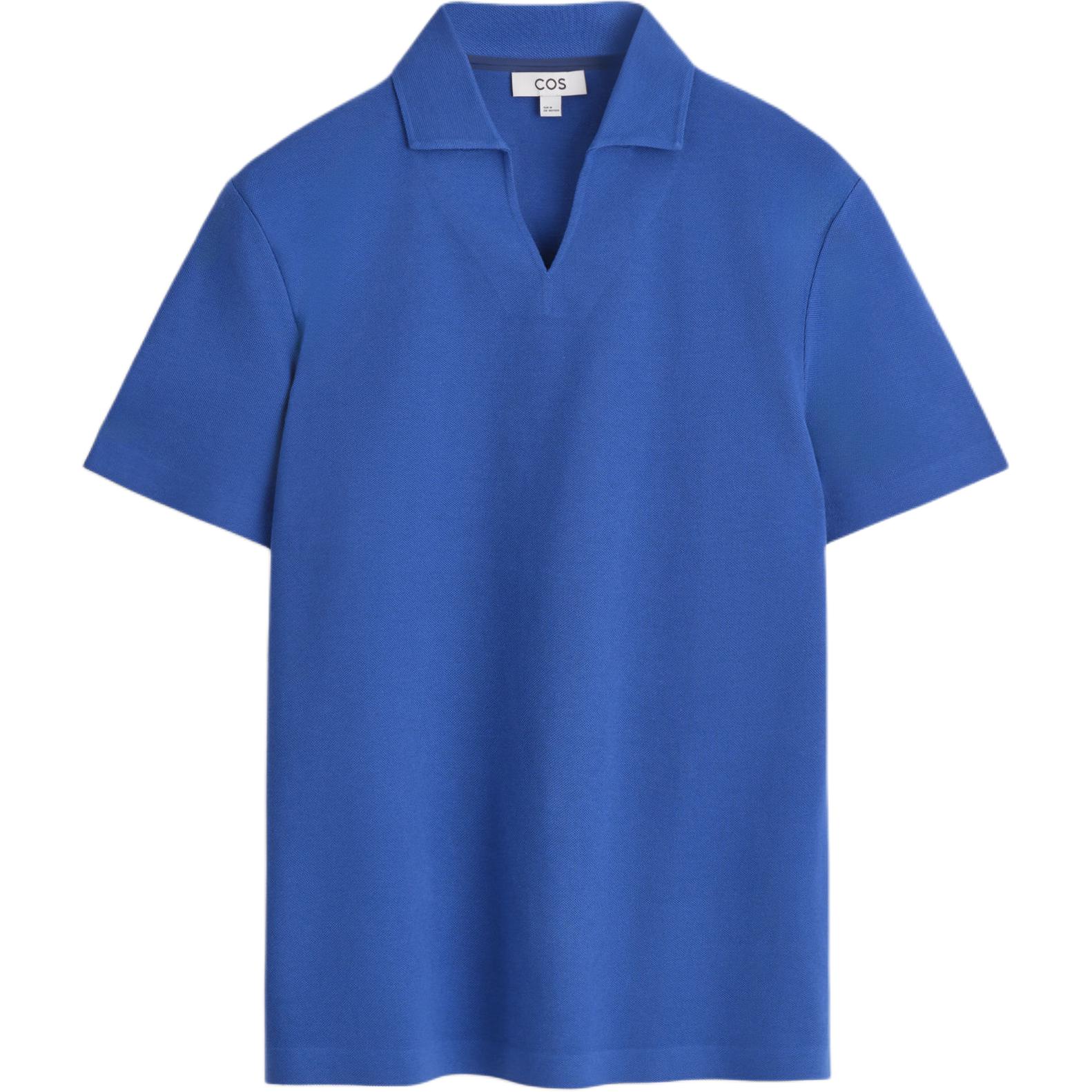 

COS Мужская синяя поло, Синий, COS Мужская синяя поло