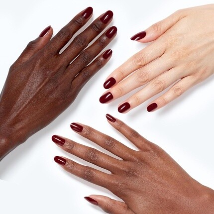 OPI Xpress/On Press On Nails До 14 дней носки Гелеобразный салонный маникюр Веганский Экологичный Упаковка с клеем для ногтей Короткие красные ногти Вино Малага — фото 3