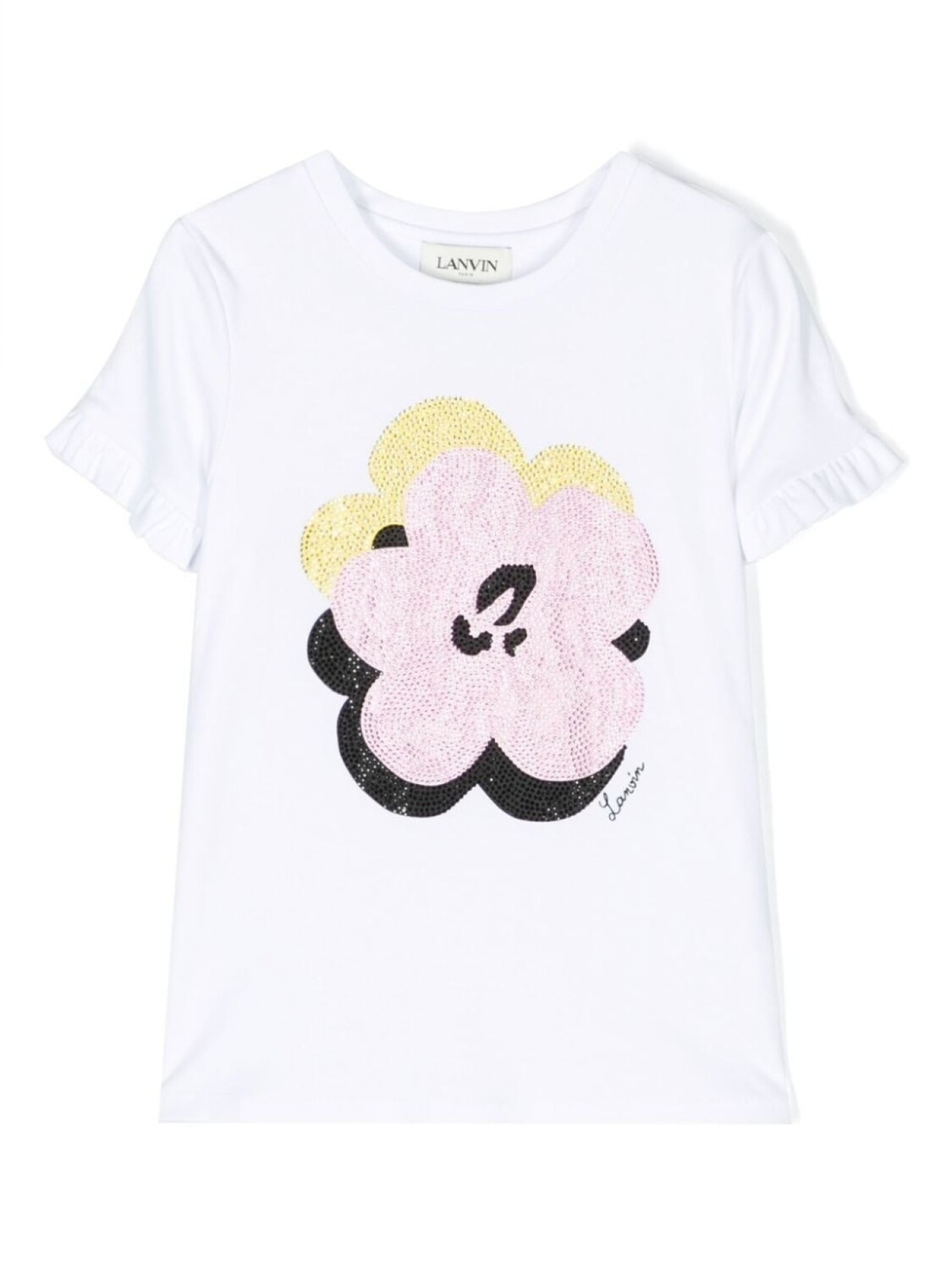 

Lanvin Enfant футболка с пайетками, белый