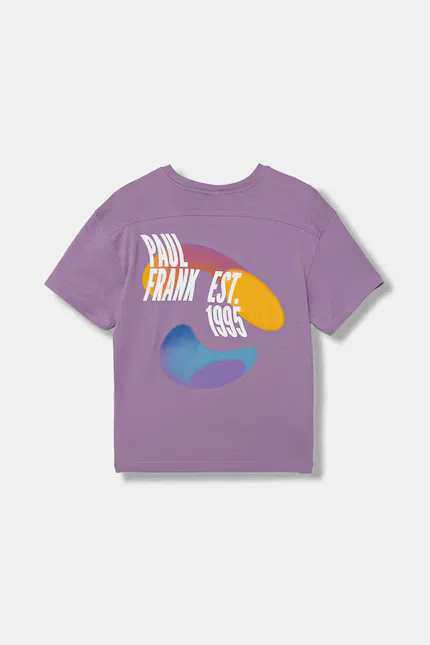 Футболка с принтом T-shirt United Colors of Benetton, фиолетовый — фото 2