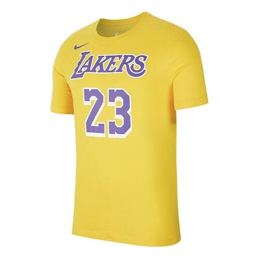 

Футболка dri-fit nba jersey los angeles lakers lebron james short sleeve yellow Nike, желтый