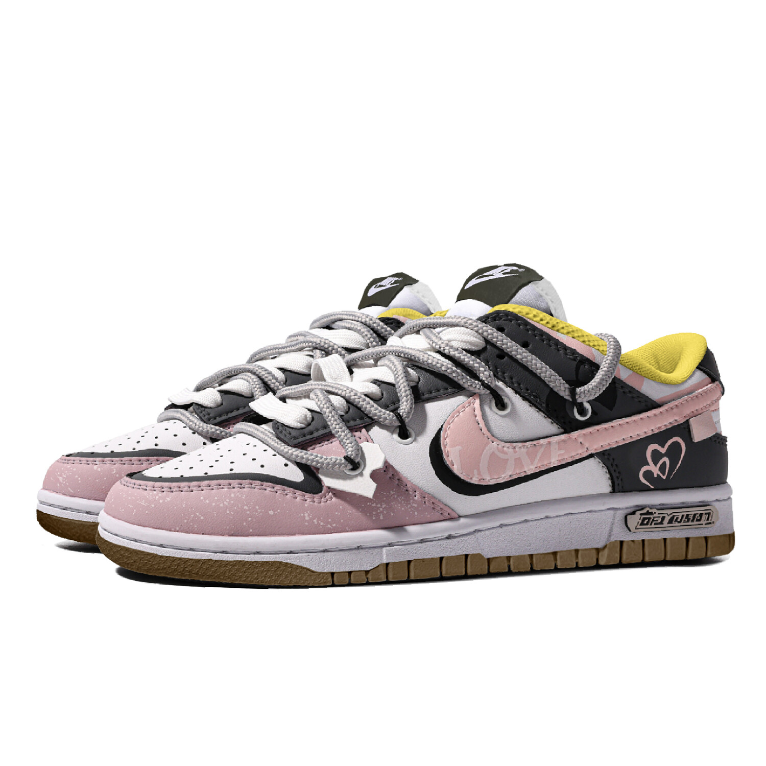 

Кроссовки Nike Dunk Skateboarding Shoes Unisex Low-top Pink/Black, черный/розовый