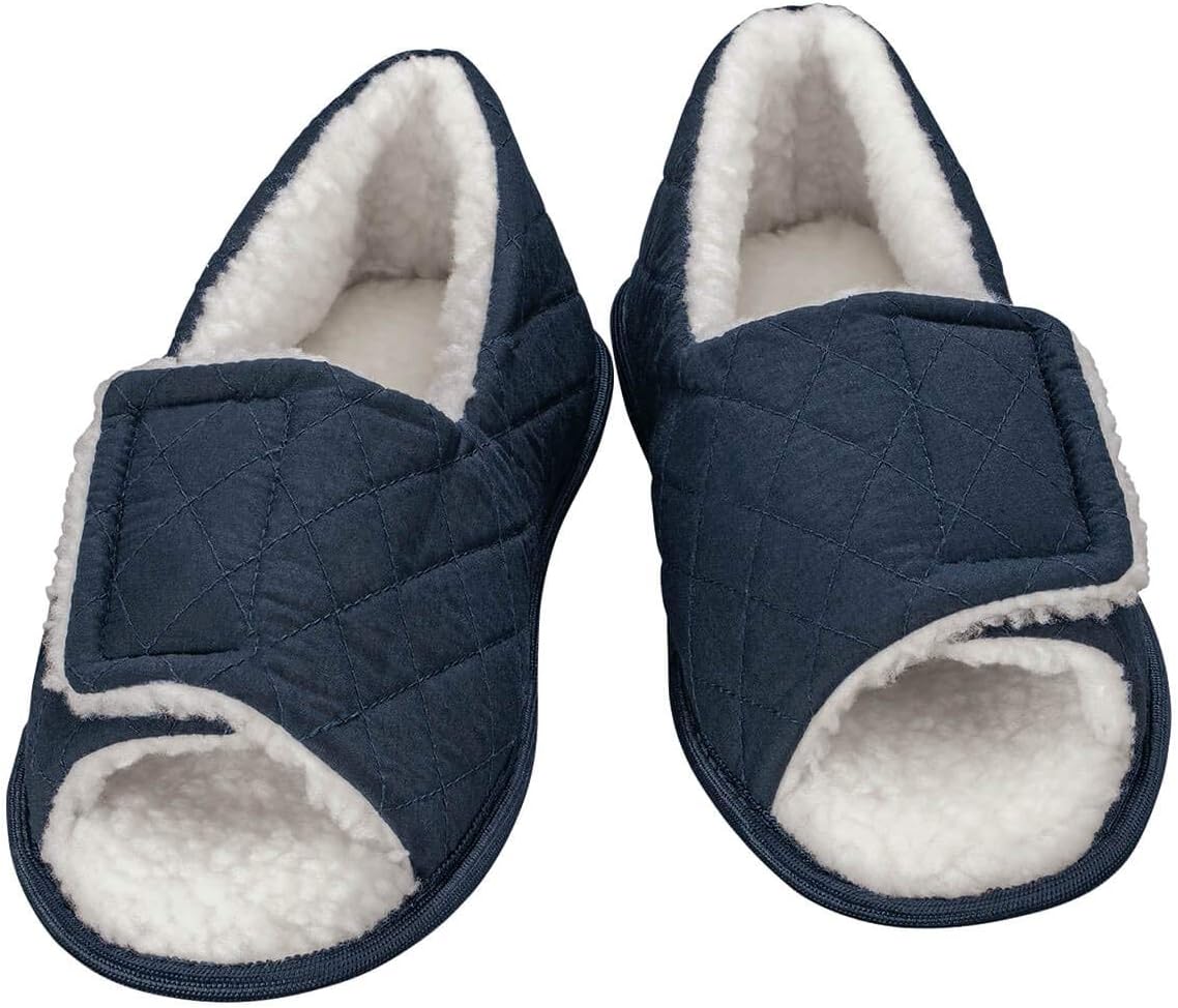 

Мужские тапочки Fox Valley Traders Silver Steps с открытым носком для отеков, синие