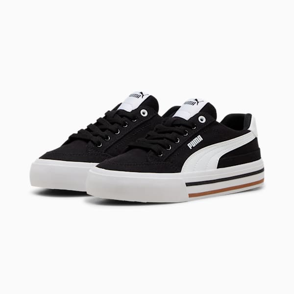 Кроссовки для больших детей Court Classic Vulcanized Formstrip Puma, черный — фото 4