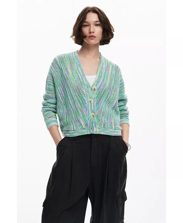 

Женский кардиган с разноцветным принтом Desigual, мультиколор