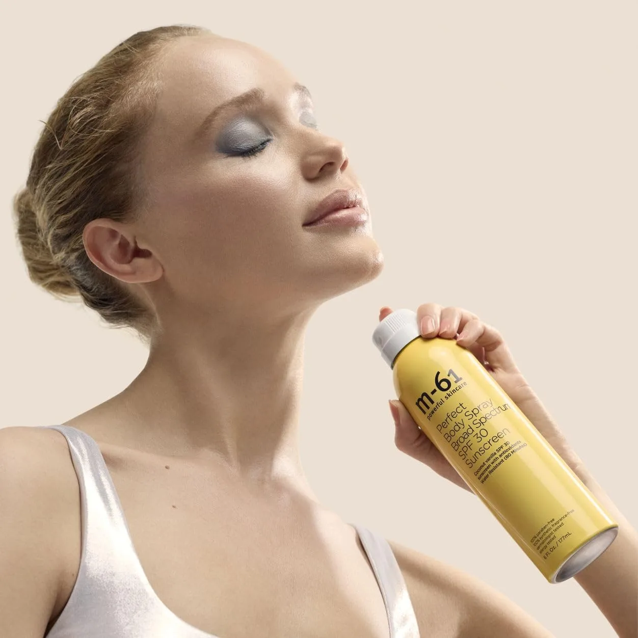 M-61 солнцезащитный спрей SPF 30 - легкий прозрачный туман, без белых разводов, водостойкий (80 минут), с витамином E и алоэ, 177 мл, Clear — фото 3