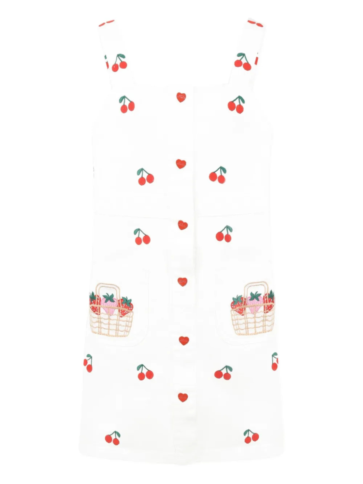 

Платье Stella McCartney Kids с мотивом вишни, белый