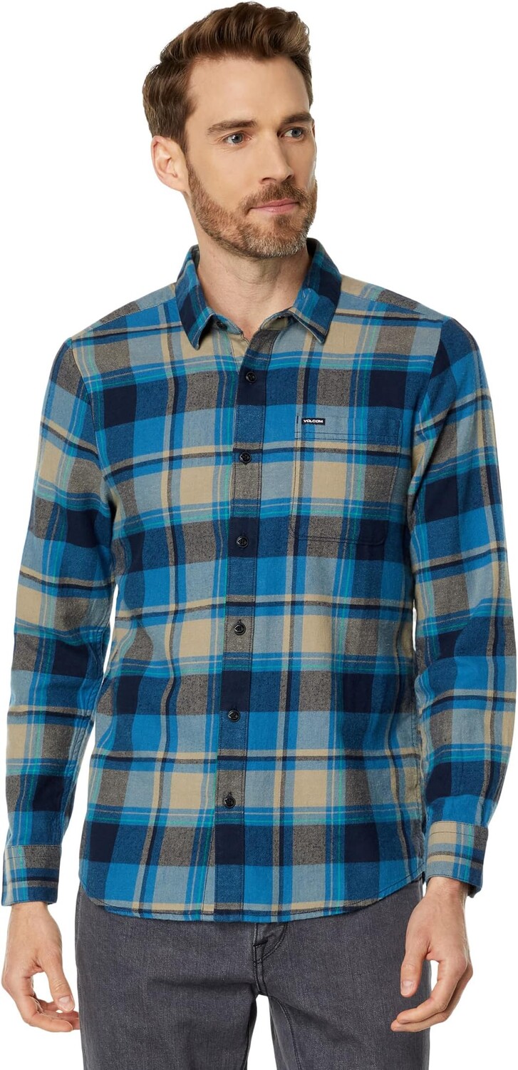 

Рубашка Volcom Caden Plaid Long Sleeve, цвет Navy 1