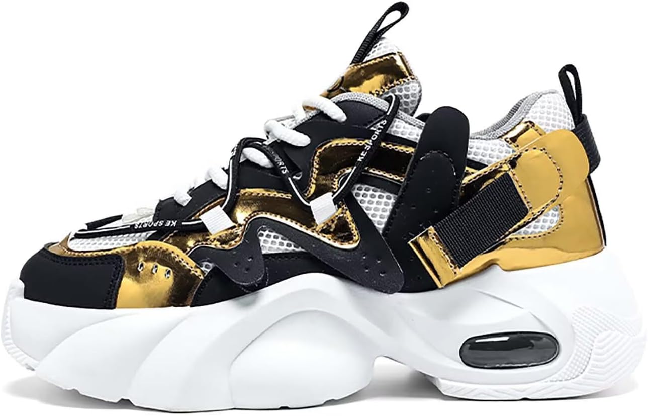 

Мужские массивные кроссовки TERBOFIN больших размеров, дышащие обувь для ходьбы на платформе, модного стиля, черный