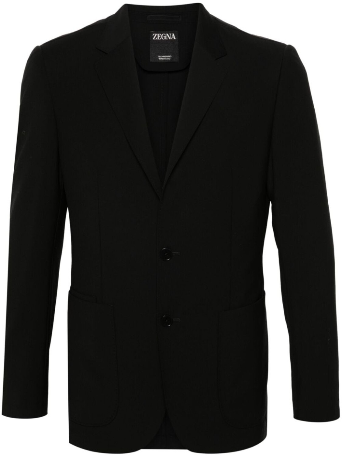 

Zegna поплиновый блейзер, черный