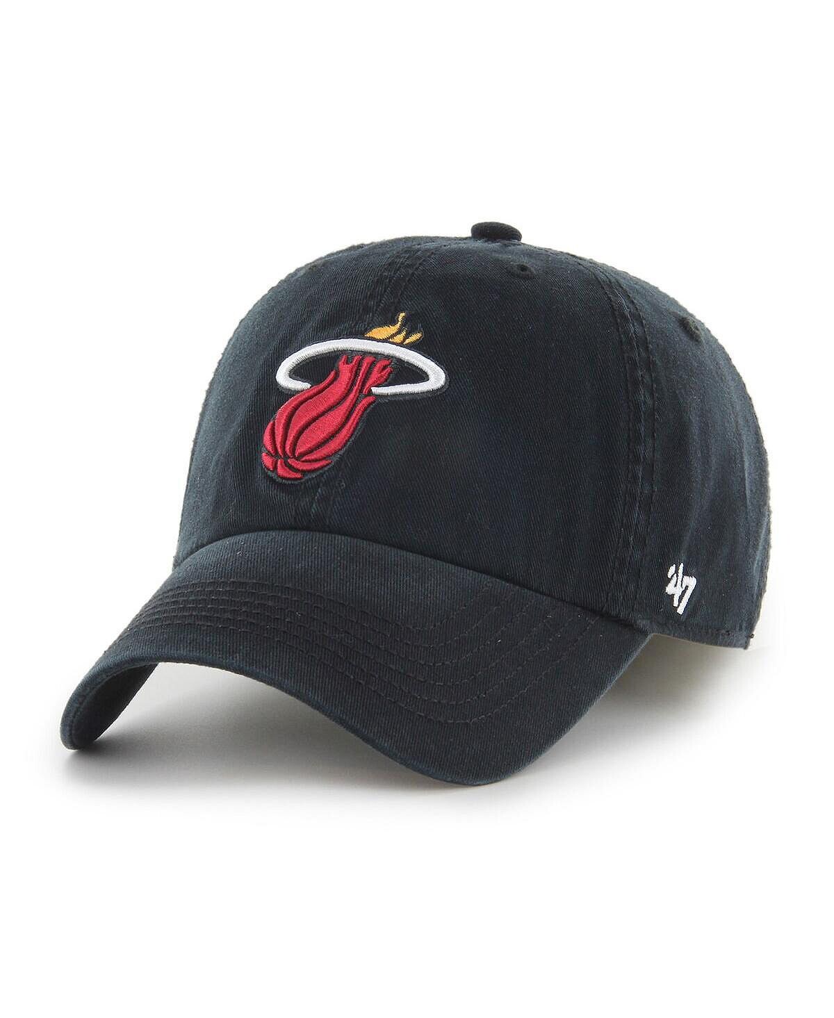 

Мужская черная кепка Miami Heat Classic Franchise Flex Hat '47 Brand