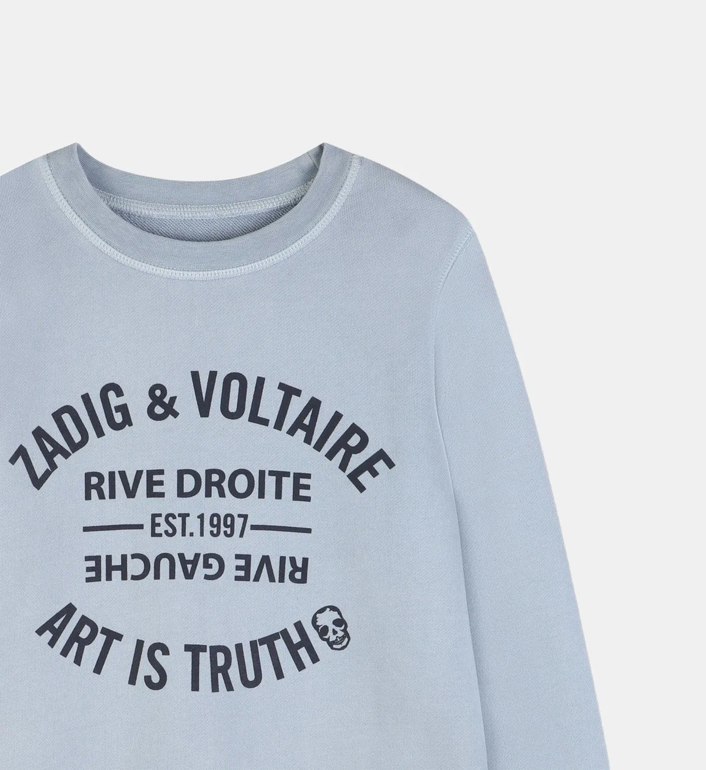 Свитшот с круглой горловиной Zadig&Voltaire Kids, синий — фото 4
