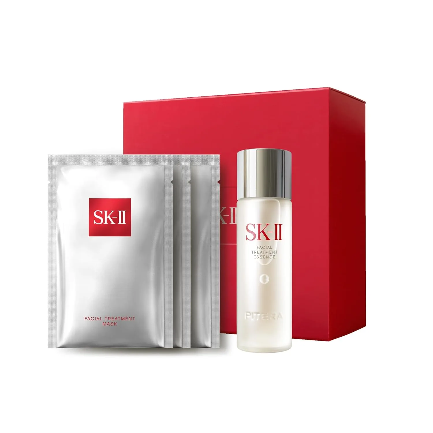 Набор для ухода за кожей SK-II Glow Up Duo против старения - эссенция для лица и 3 увлажняющие маски, 4 шт 4 шт. (1 шт.)