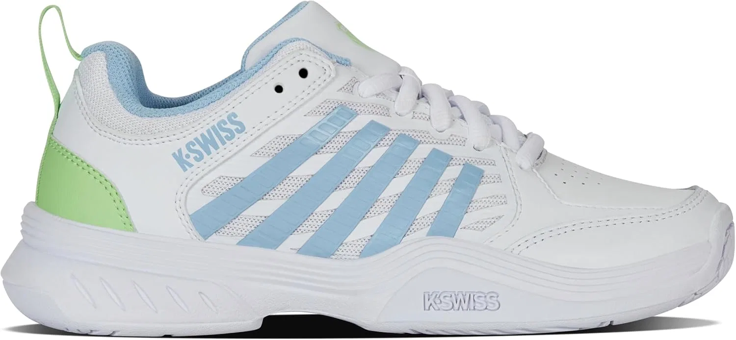 Кроссовки теннисные K-Swiss Court Express 2, White/Dutch Canal/Paradise Green