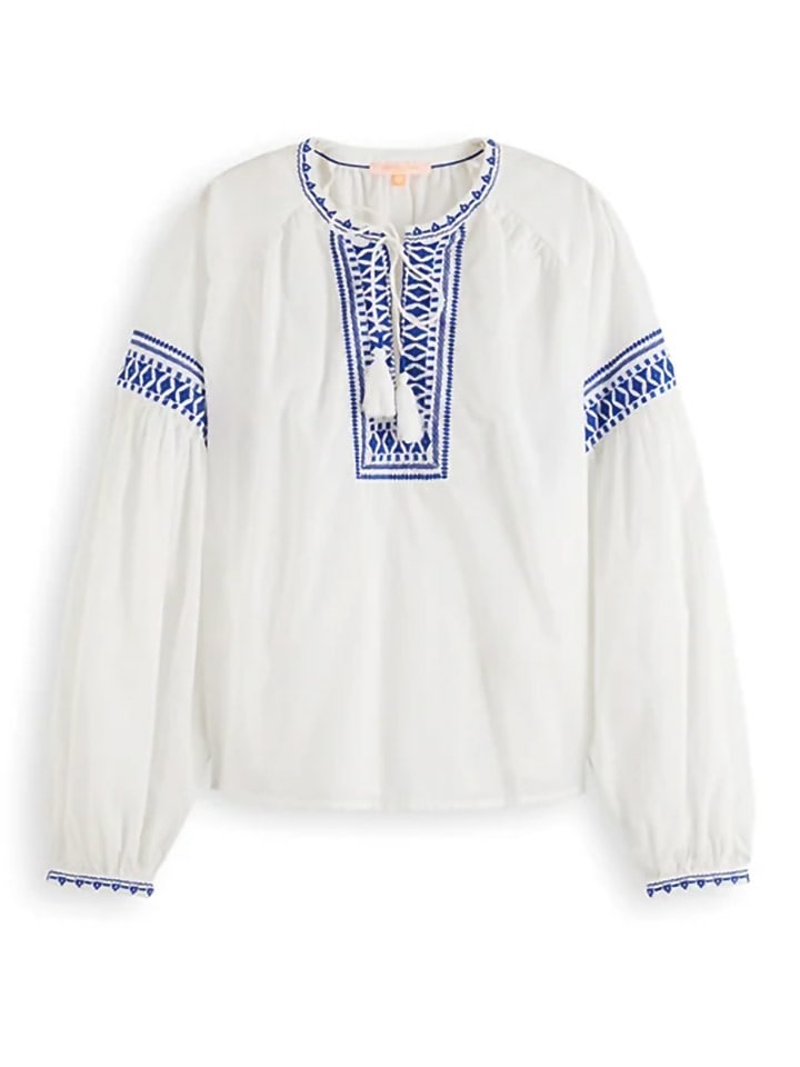 

Блузка Scotch & Soda, цвет weiß/blau