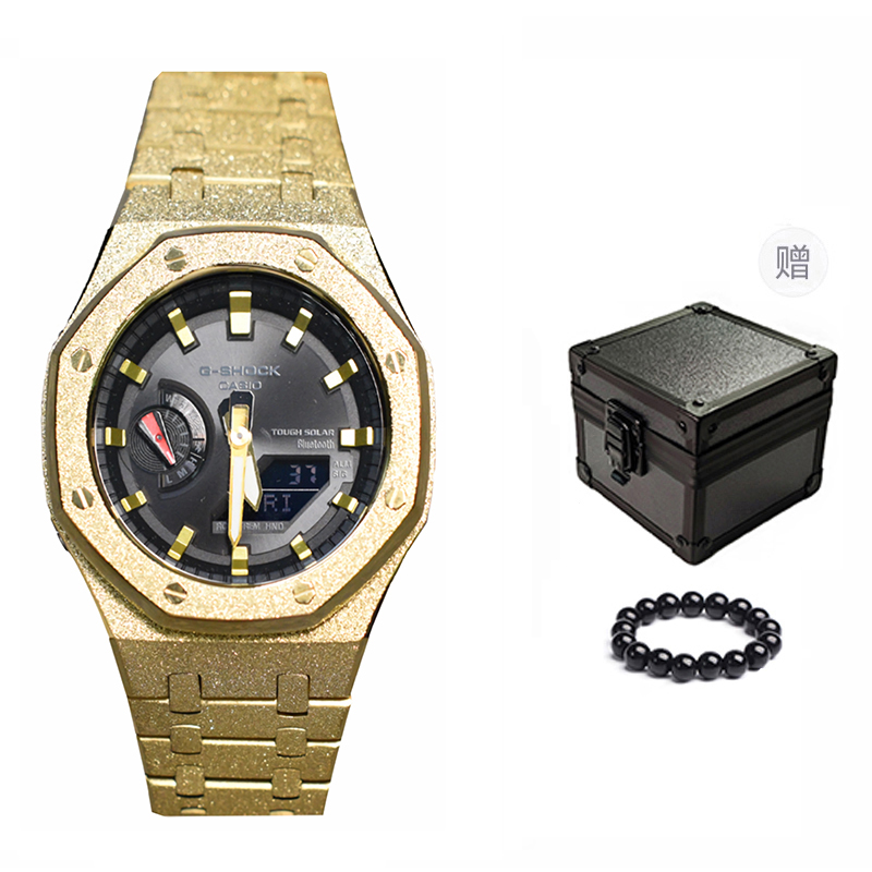 

CASIO Мужские часы с двойным дисплеем, жидкокристаллическим/аналоговым циферблатом, 44 мм, черные