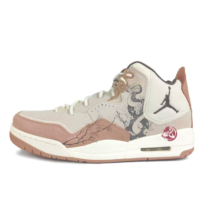 

Jordan Courtside 23 износостойкие нескользящие мид-топ винтажные баскетбольные кроссовки мужские brown white