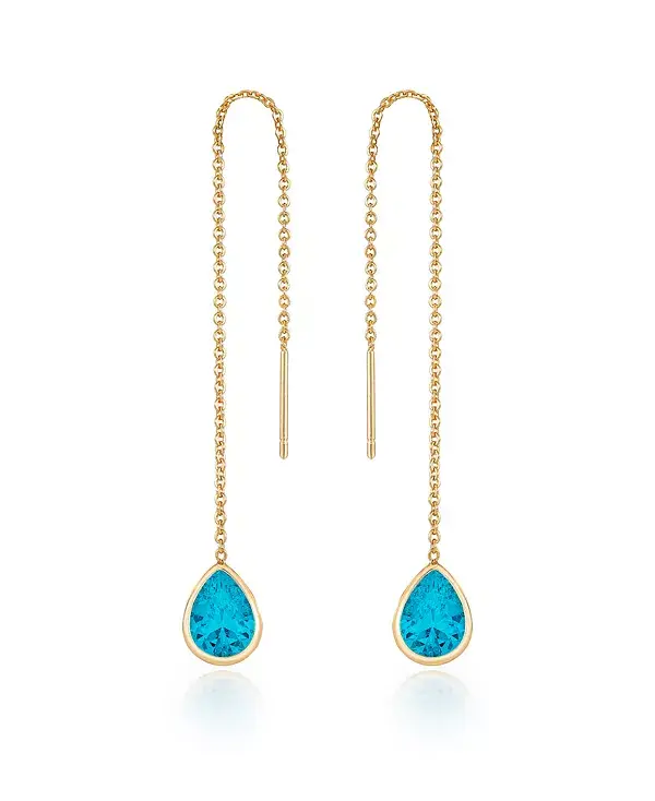 

Серьги-Подвески с кристаллами весом всего 18 карат Ettika, aqua