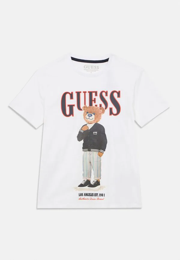 Детская футболка унисекс с принтом Guess, Pure White