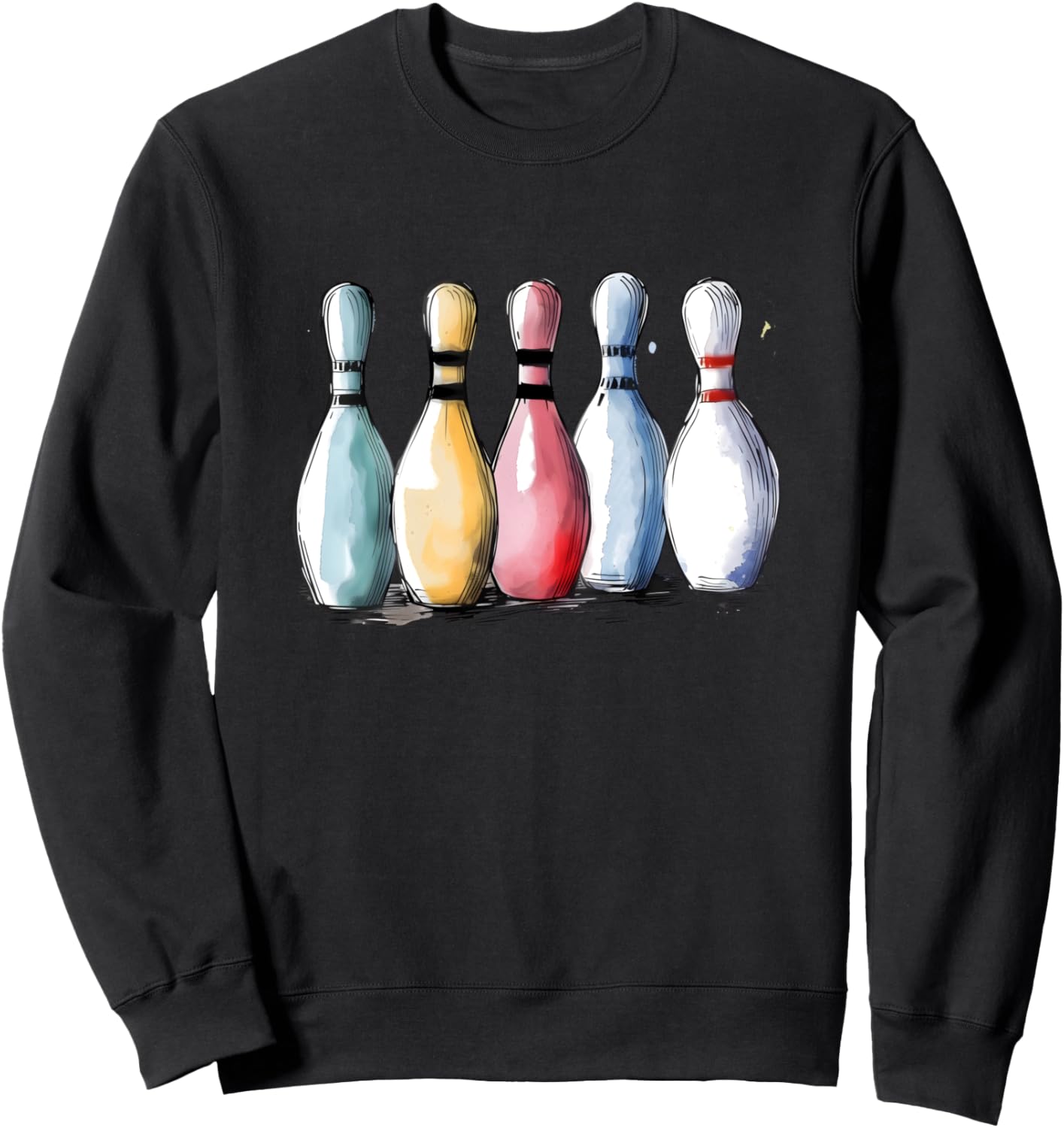 

Толстовка с мультяшной кеглей для боулинга Funny Bowling Sports T-Shirts And Gifts, черный