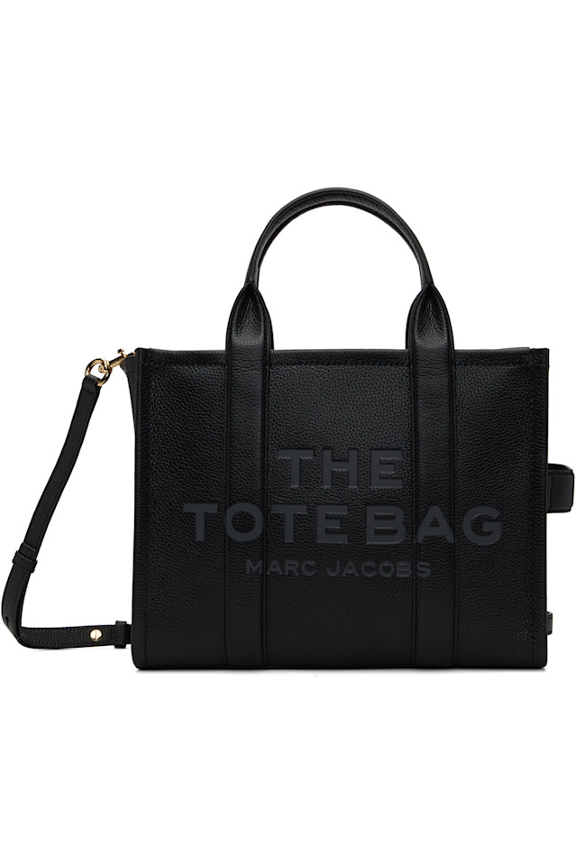 

Кожаная сумка-тоут среднего размера Marc Jacobs, черный