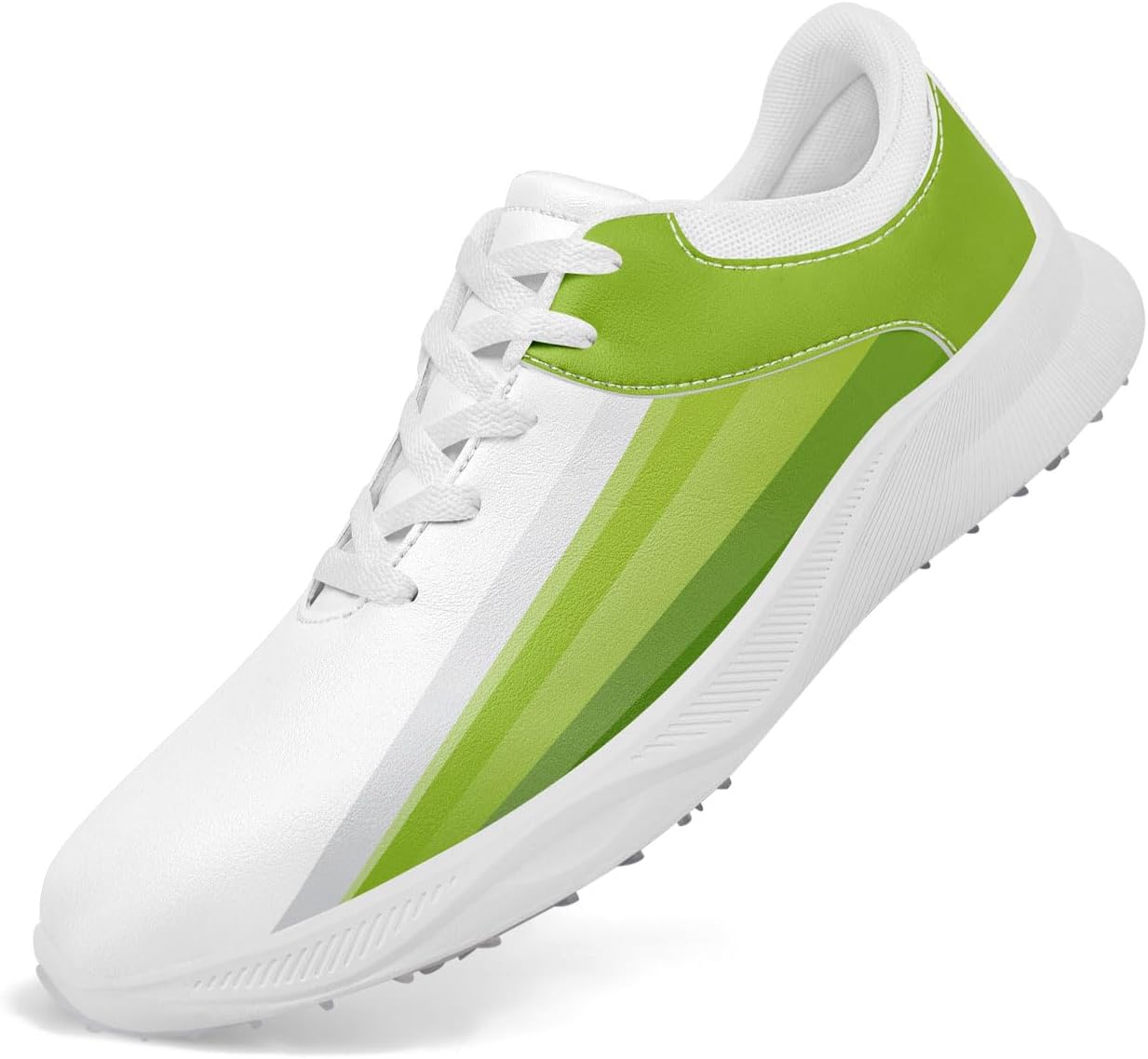 

Градиентные гольф-кроссовки без шипов для мужчин и женщин, водонепроницаемые, дышащие, для ходьбы и спорта, для гольф-курса и повседневной носки Awsole, белый