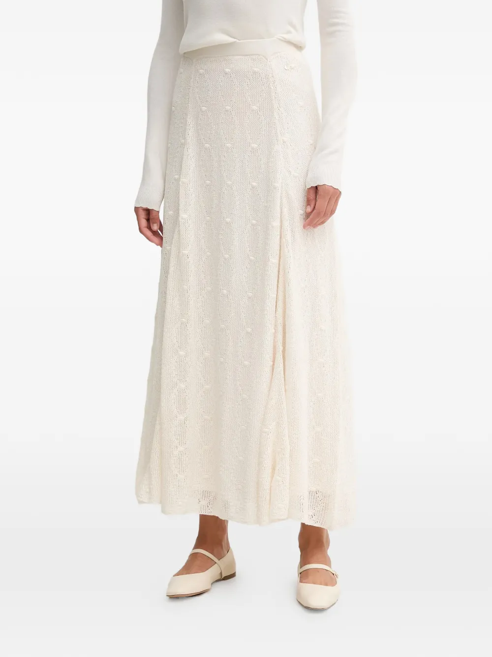 

Белая длинная юбка Pedro Del Hierro