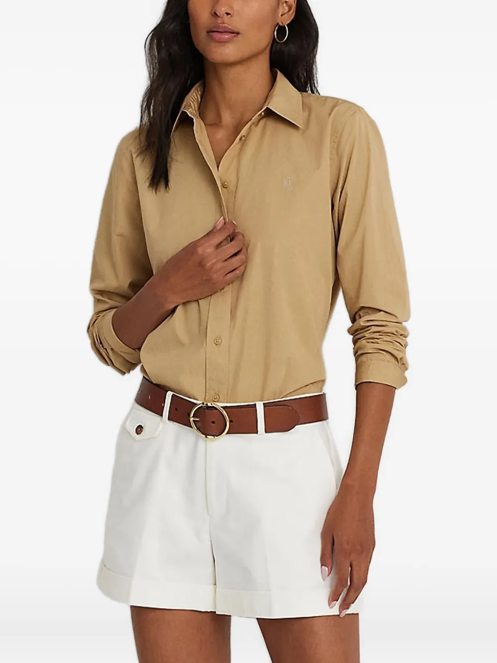 

Рубашка с вышитым логотипом Lauren Ralph Lauren, нейтральный