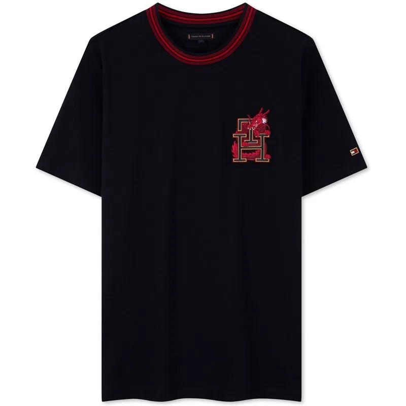 Футболка с принтом Year of the Dragon Tommy Hilfiger кармин — фото 3
