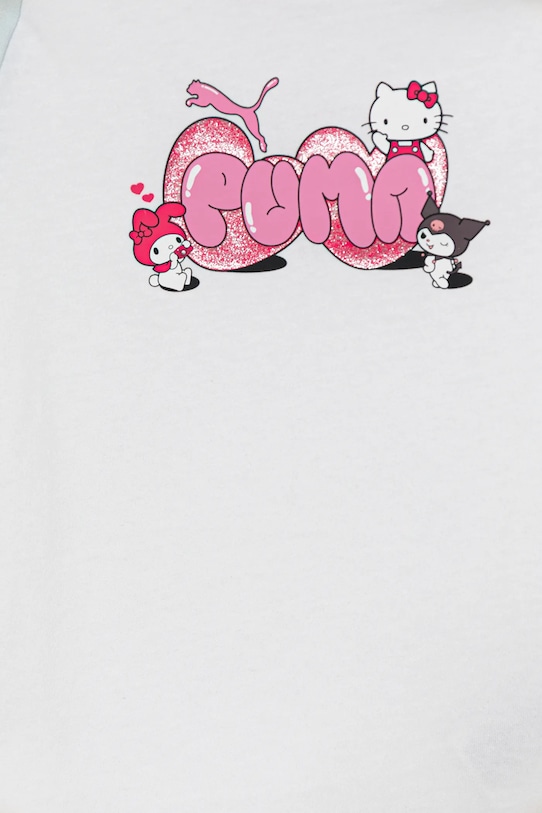 Детская хлопковая футболка HELLO KITTY & FRIENDS Slim Tee Puma, белый — фото 3
