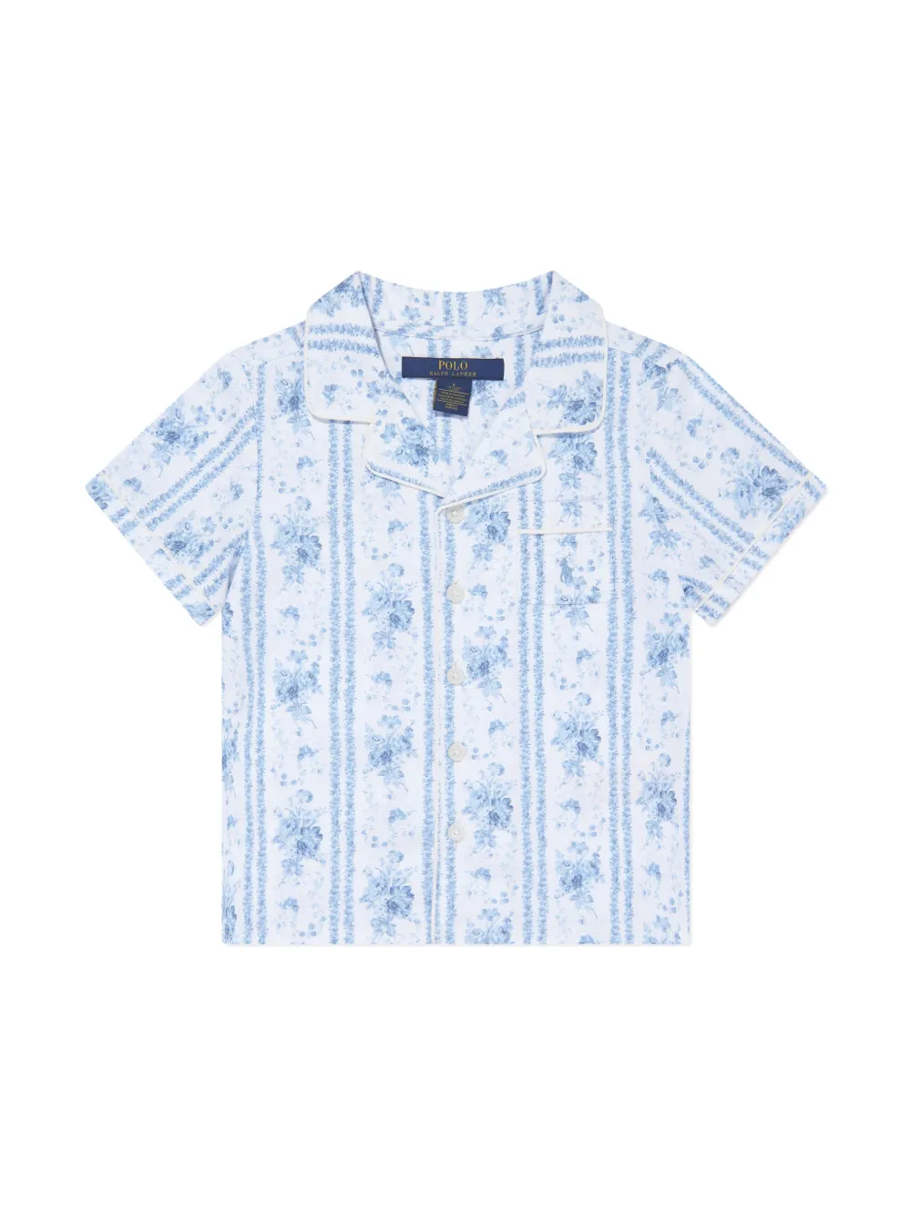 Пижама с цветочным принтом POLO RALPH LAUREN KIDS, синий — фото 3