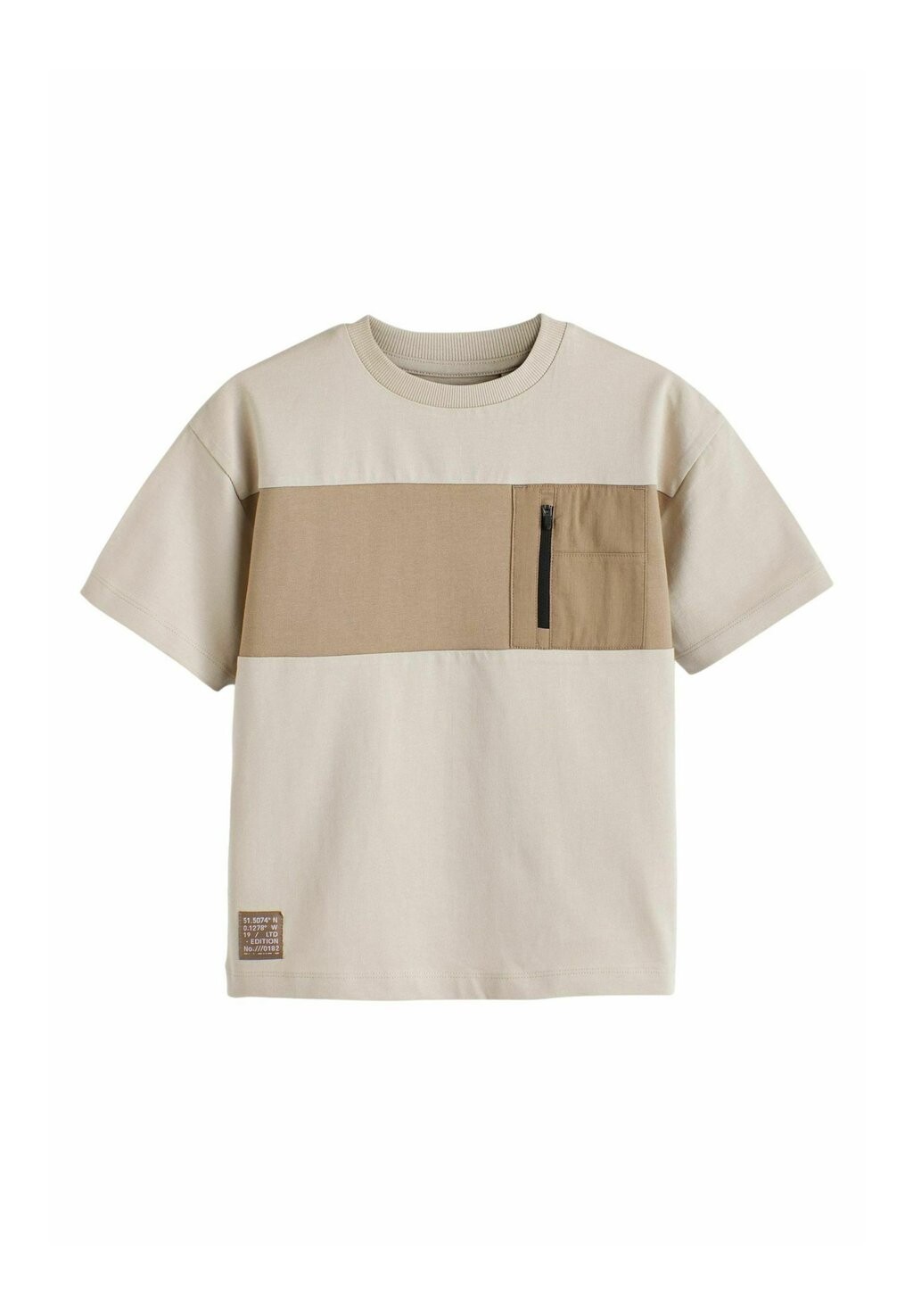 

Футболка с принтом SHORT SLEEVE UTILITY REGULAR FIT Next, цвет stone