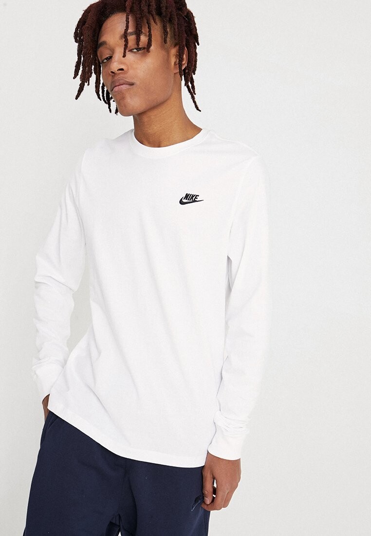 

Футболка с длинным рукавом CLUB TEE Nike, белый/черный