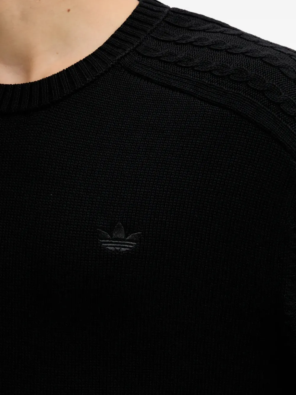 Свитер фактурной вязки с логотипом Adidas — фото 4